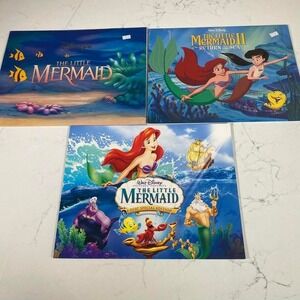 Disney Store Exclusive The Little Mermaid Lithograph Portfolios 3 Sets 24 Prints